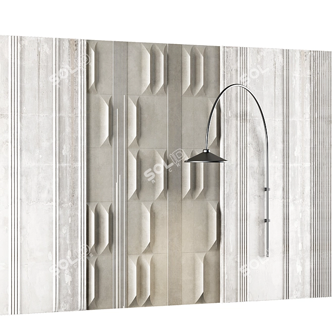 Luxury 3D Decorative Wall Panel 3D model image 2