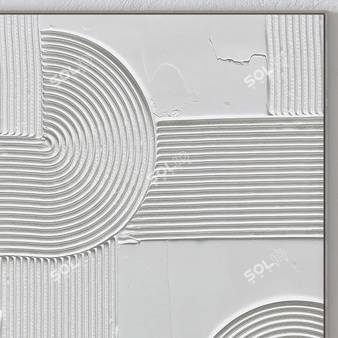 Wall Paintings Set Mosaic Frames 3D model image 3