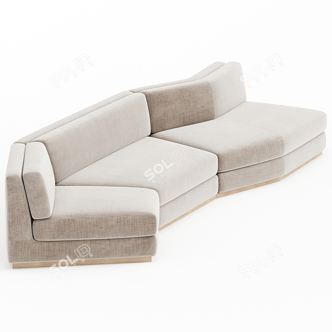 Luxury Saint-Tropez Sofa 3D model image 2