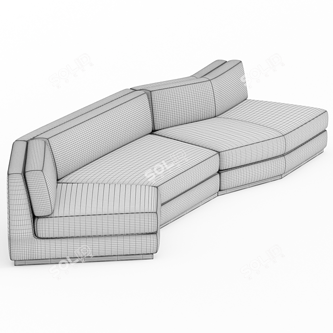 Luxury Saint-Tropez Sofa 3D model image 3