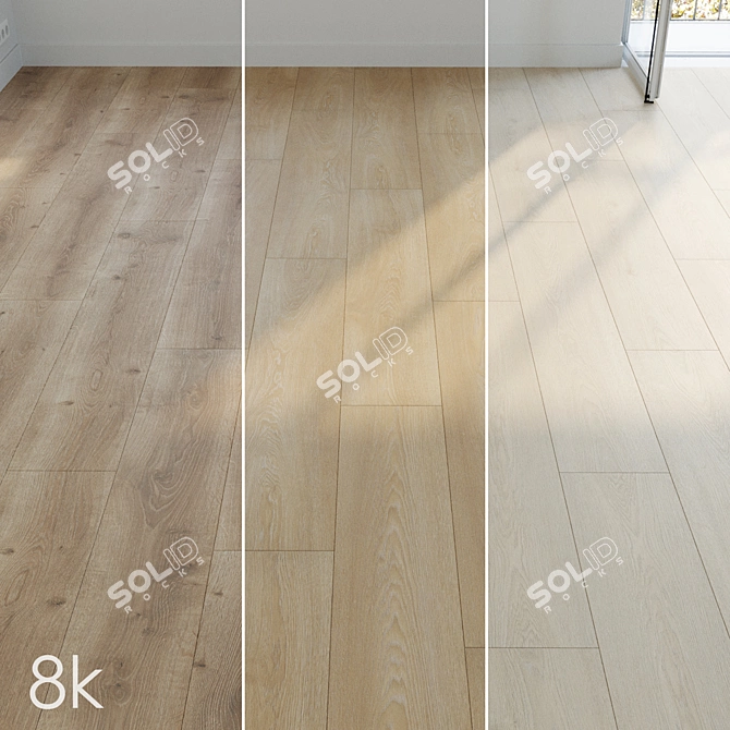 Premium Oak Parquet Texture Bundle 3D model image 1