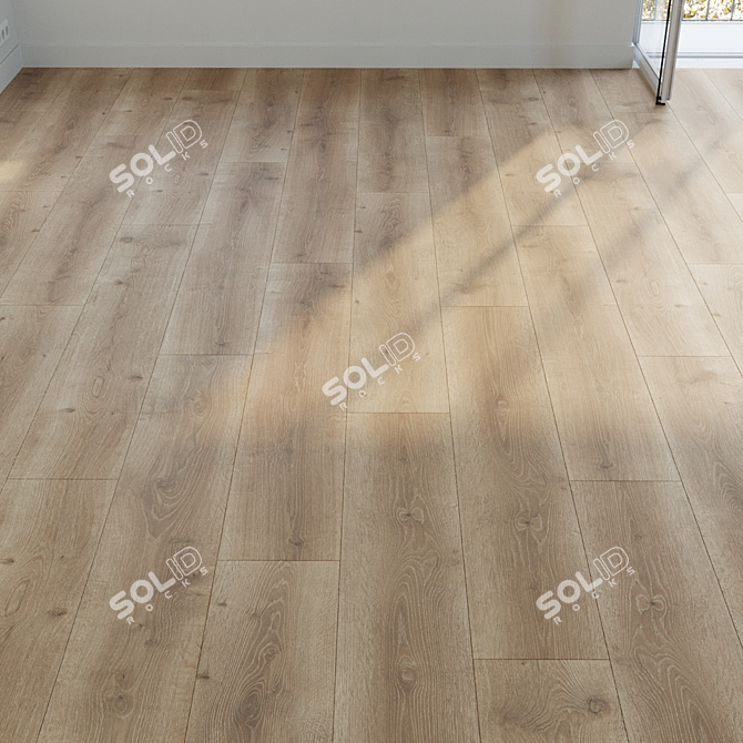 Premium Oak Parquet Texture Bundle 3D model image 4