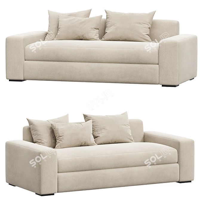 Elegant Nadine Sofa for Home 3D model image 4