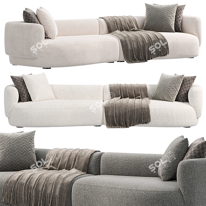 Modern FAO Sofa by Delcourt 3D model image 1