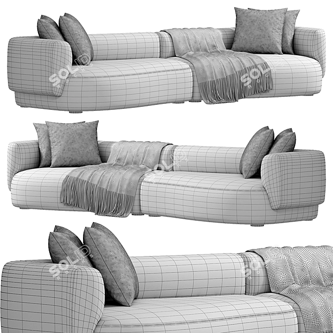 Modern FAO Sofa by Delcourt 3D model image 4