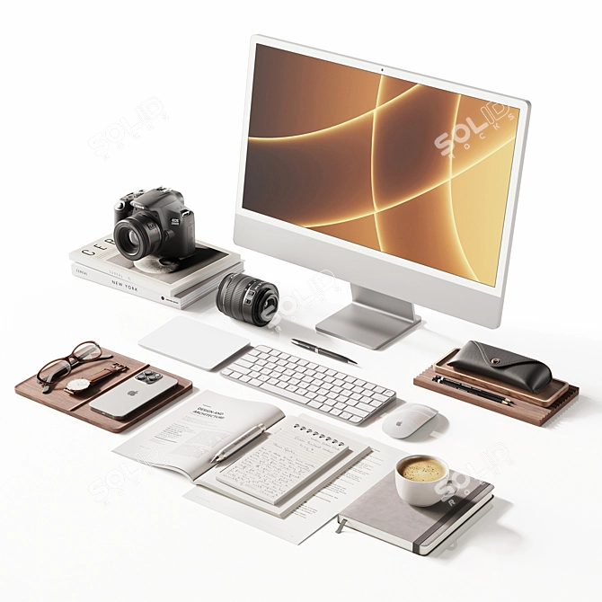 Pro Workspace Setup Kit 3D model image 1