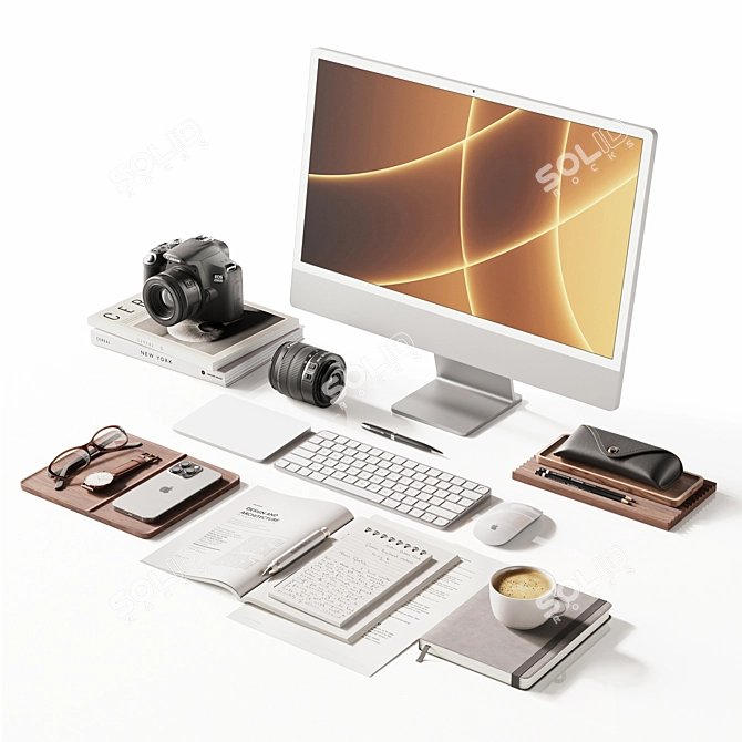 Pro Workspace Setup Kit 3D model image 8