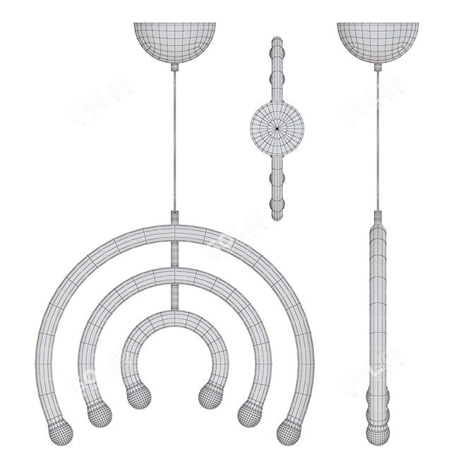 Bagge LED Pendant Light 3D model image 2