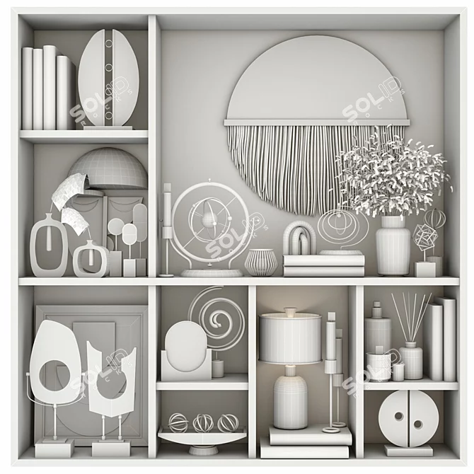 Elegant Decor Set with Textures 3D model image 6