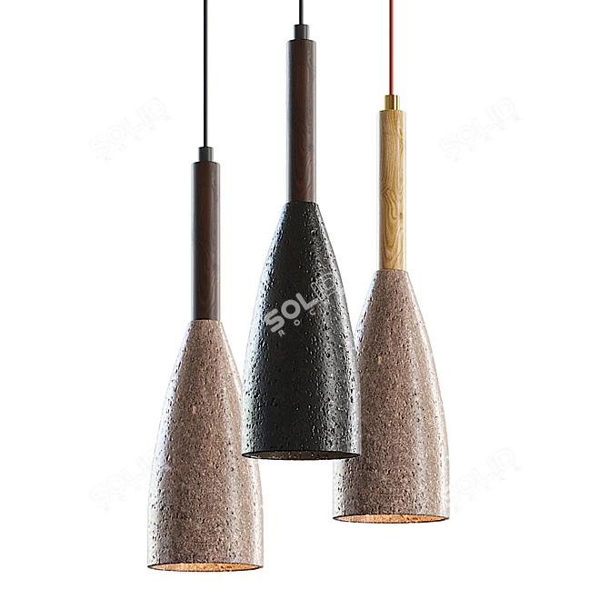 DALBY WOOD Pendant Light Model 3D model image 1