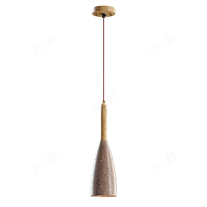 DALBY WOOD Pendant Light Model 3D model image 2