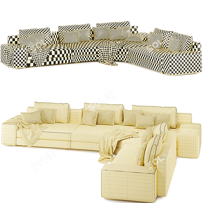  Minotti Italia Daniels Corner Sofa 3D model image 3