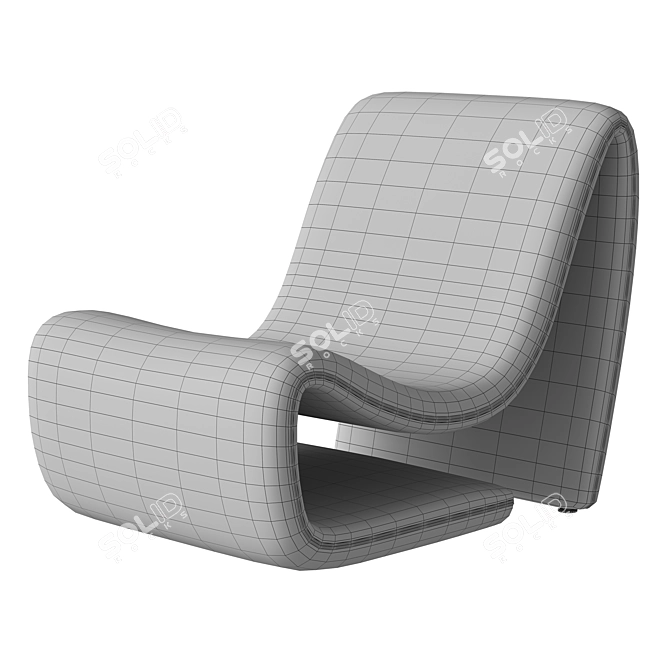  Upholstered Accent Armchair Duo 3D model image 4