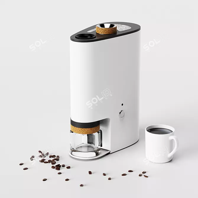 Sleek White Coffee Maker | 2018 3D model image 1