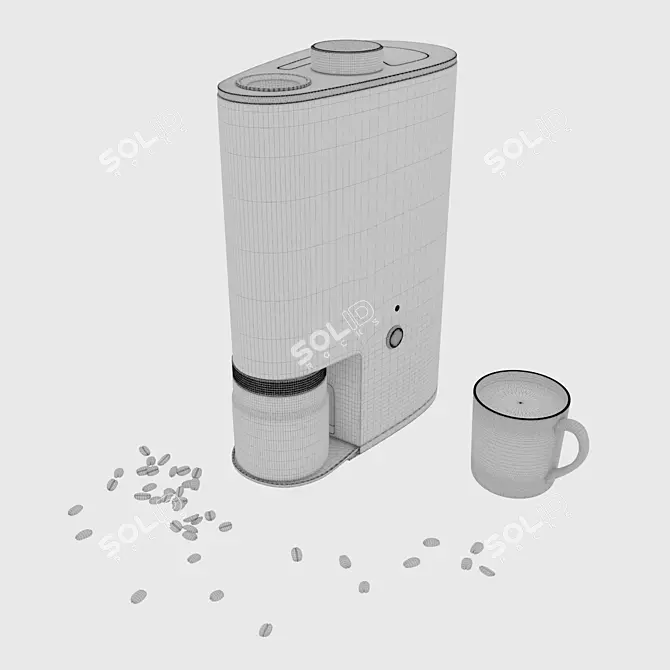 Sleek White Coffee Maker | 2018 3D model image 5