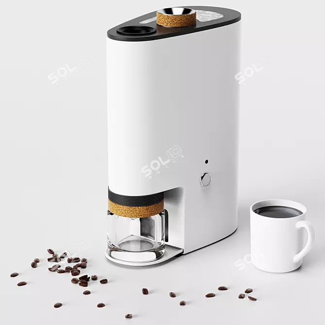 Sleek White Coffee Maker | 2018 3D model image 6