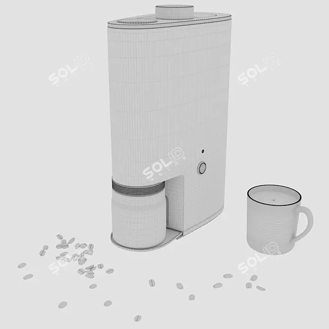 Sleek White Coffee Maker | 2018 3D model image 10