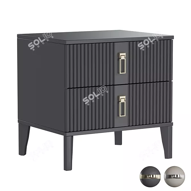 Apollo Bedside Nightstand, Two Colors 3D model image 2