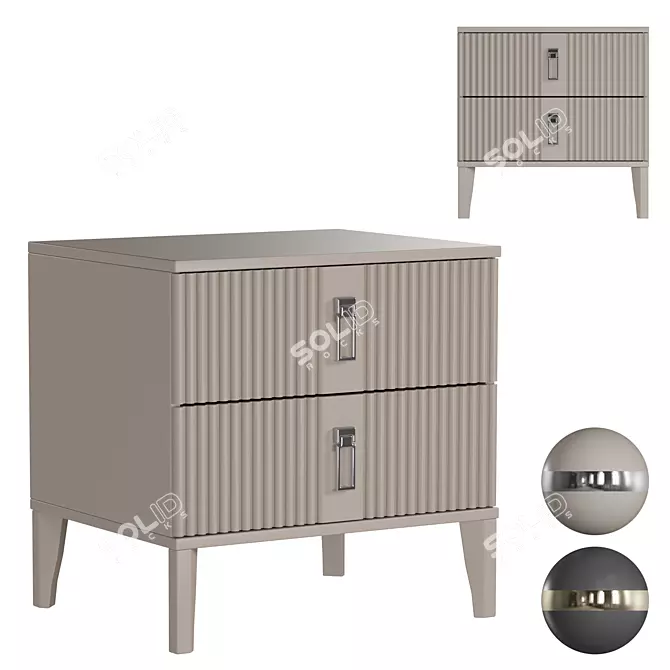 Apollo Bedside Nightstand, Two Colors 3D model image 3