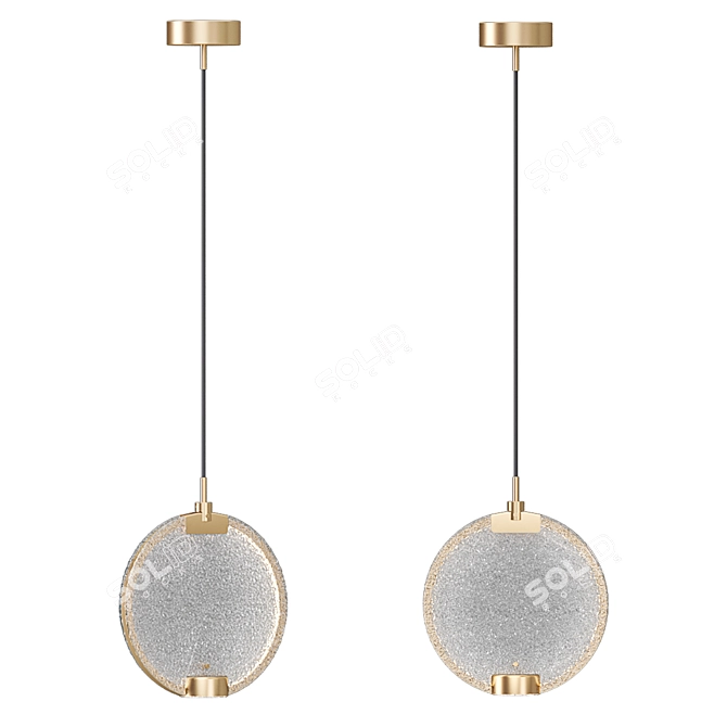 Masiero Group Glass Pendant Light 3D model image 2