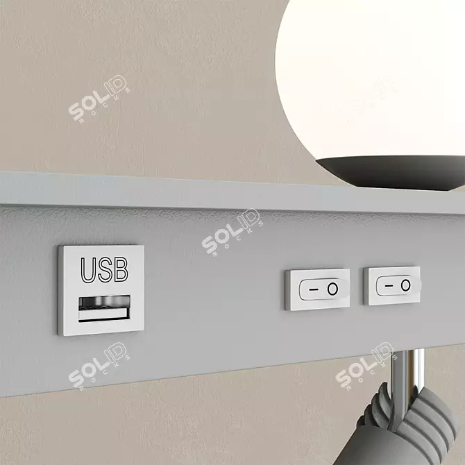 Modern LED Wall Lamp in D26 3D model image 4