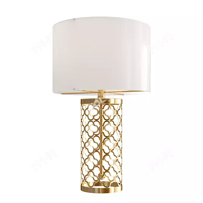 Metal Openwork Table Lamp 3D model image 1