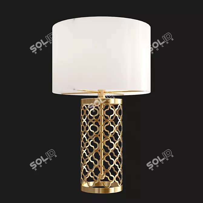 Metal Openwork Table Lamp 3D model image 2