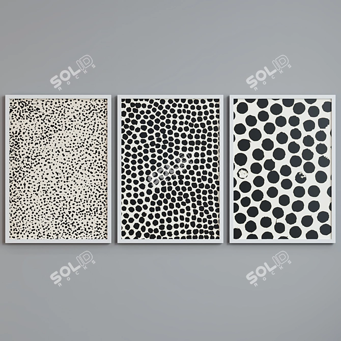 Abstract Modern Picture Frame Set 3D model image 2