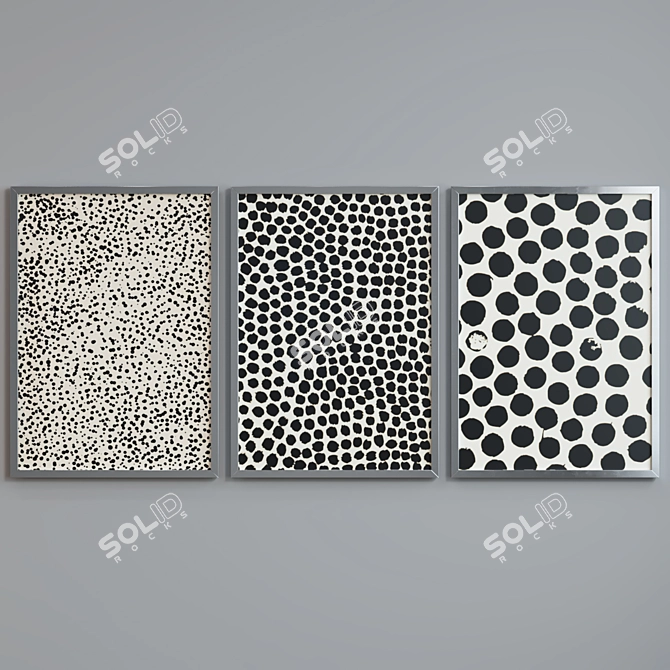 Abstract Modern Picture Frame Set 3D model image 3