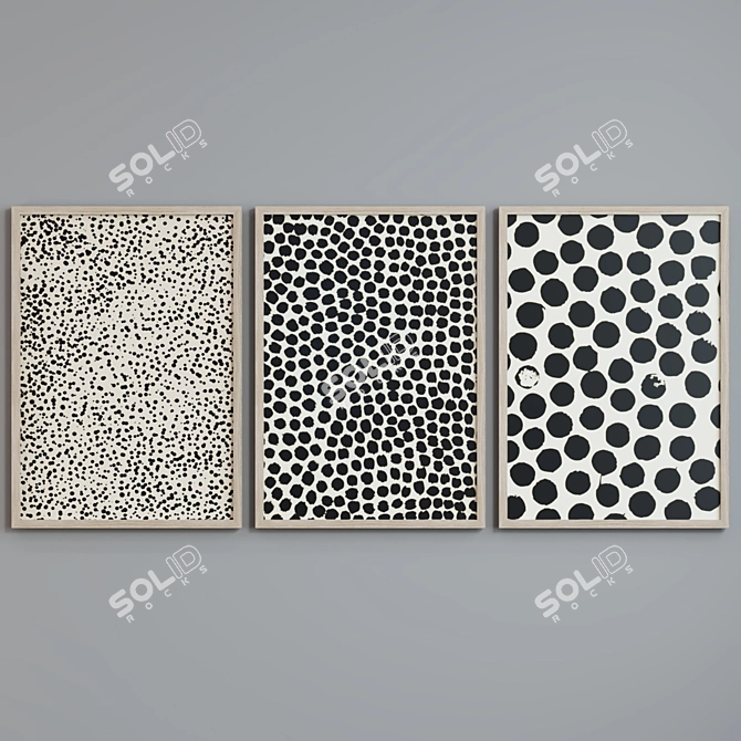 Abstract Modern Picture Frame Set 3D model image 5