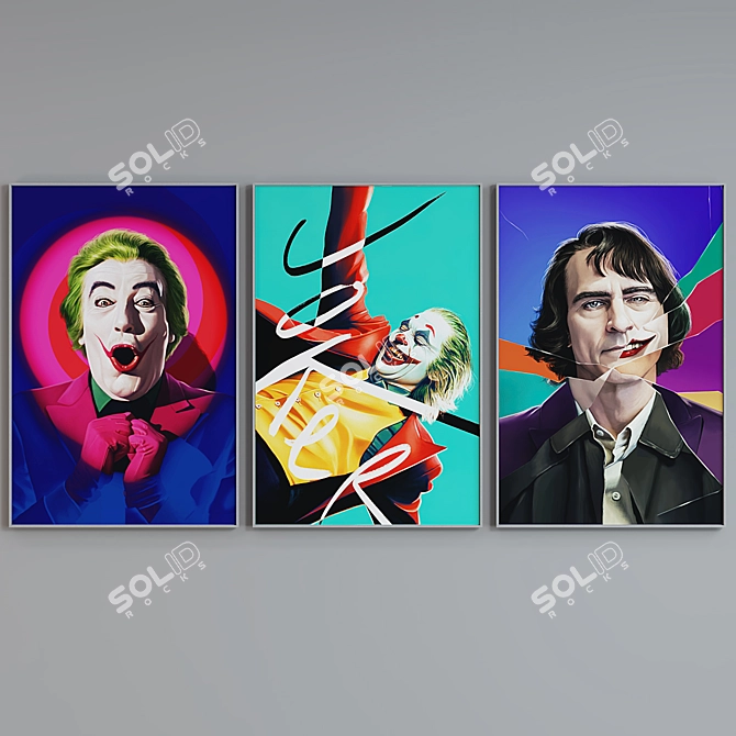 Modern Joker Picture Frame Set 3D model image 4