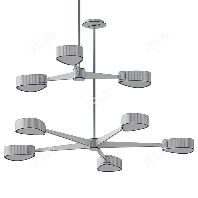 Elegant Allisio Pendant Light 3D model image 2