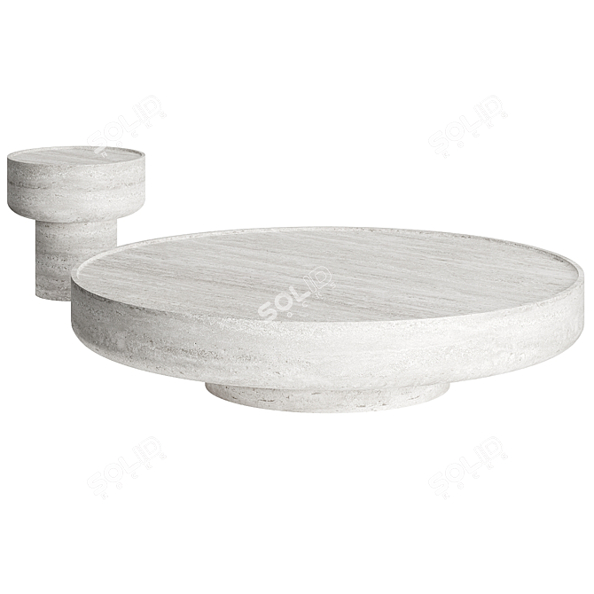 Marble Nymphea Coffee Tables by Balzano 3D model image 1