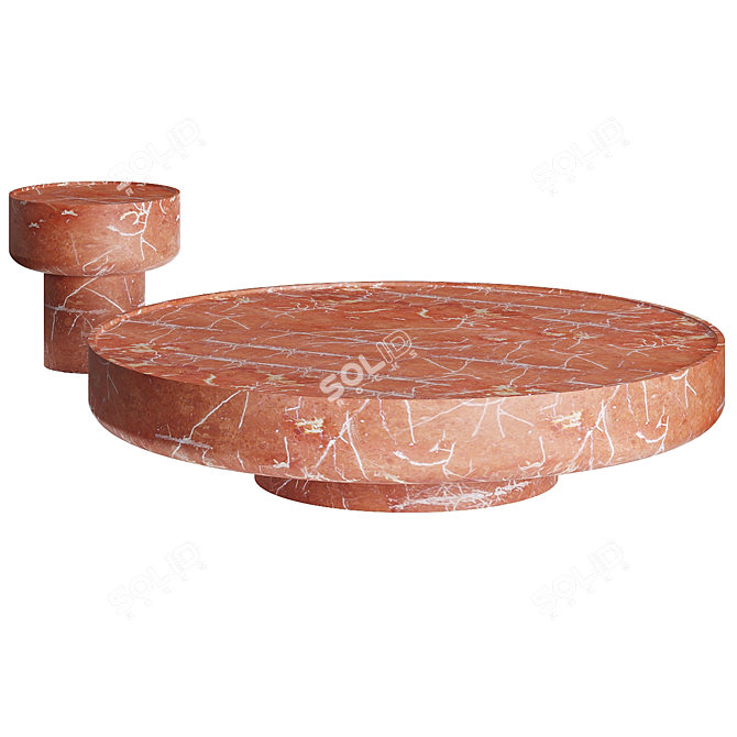 Marble Nymphea Coffee Tables by Balzano 3D model image 2