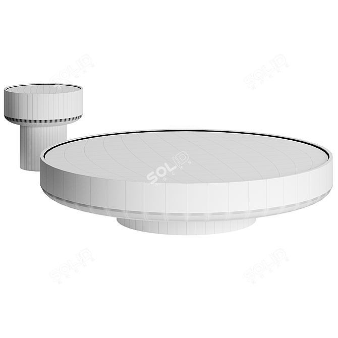 Marble Nymphea Coffee Tables by Balzano 3D model image 3