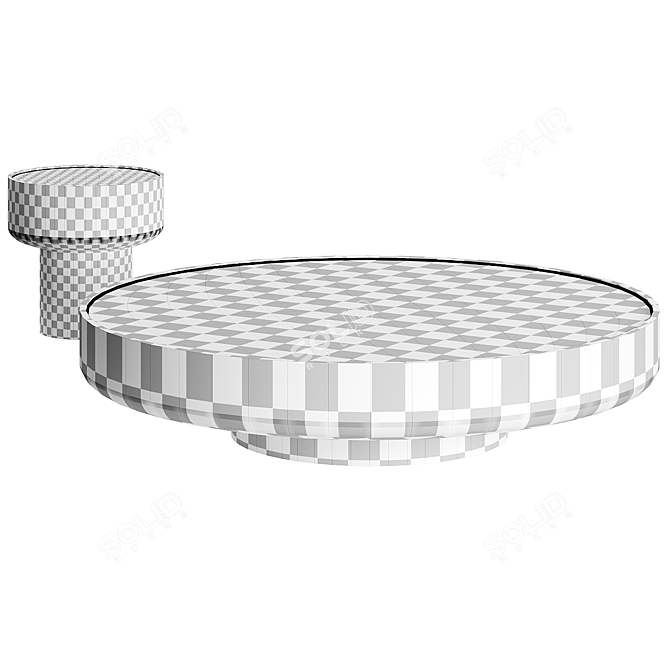 Marble Nymphea Coffee Tables by Balzano 3D model image 4