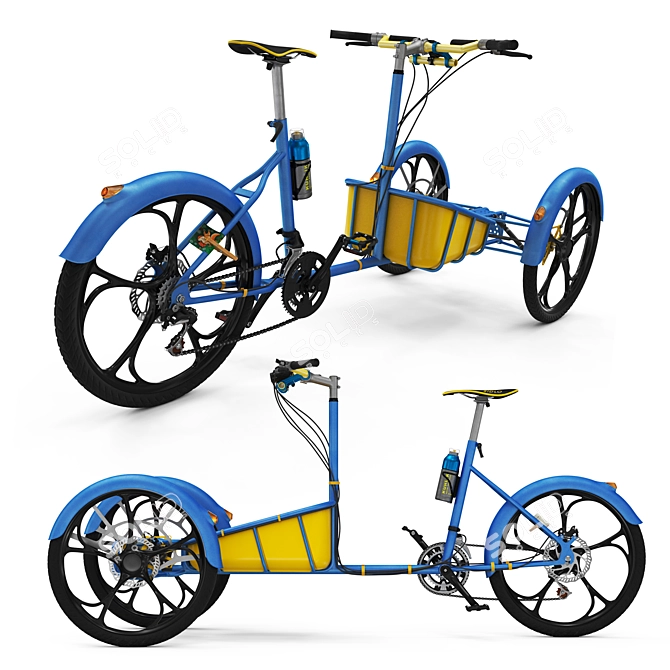 Adjustable Cargo Bike Concept 3D model image 2