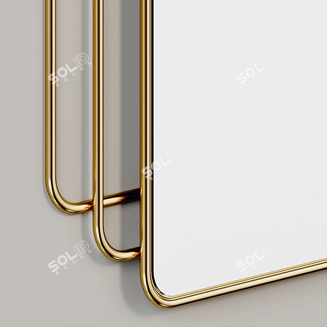 Celtic Cross Inspired Mirror 3D model image 3