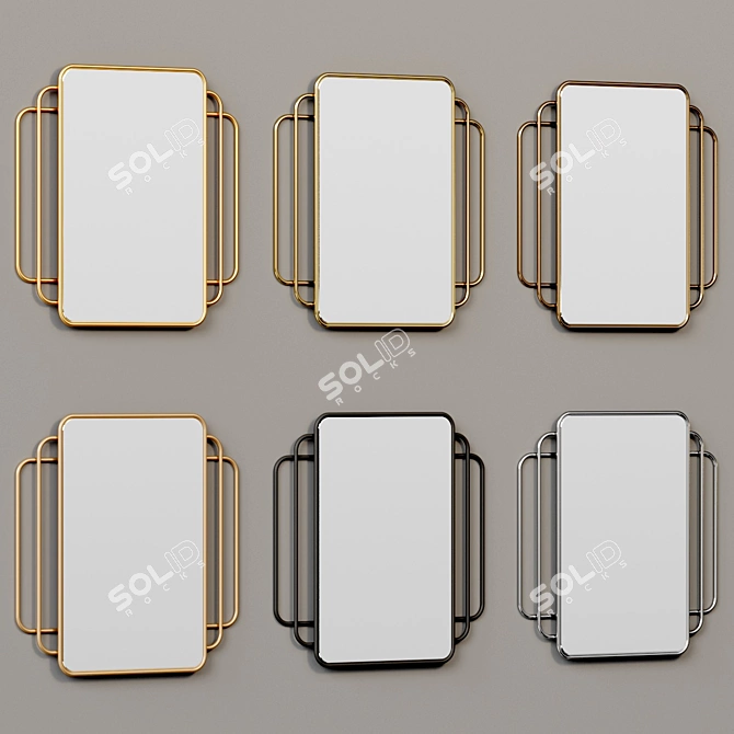 Celtic Cross Inspired Mirror 3D model image 4