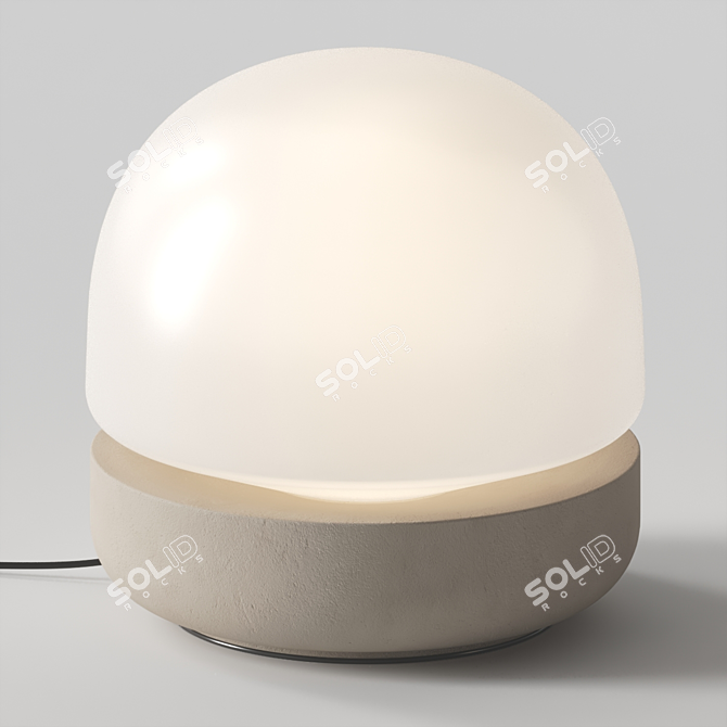 Candlelight Inspired Stone Table Lamp 3D model image 2