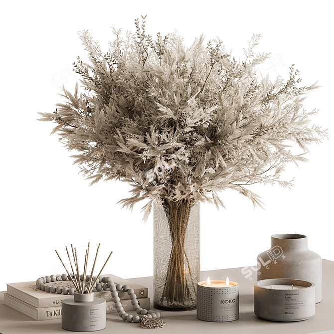 Plant Life Vase Set 3D model image 1