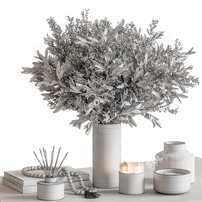 Plant Life Vase Set 3D model image 5