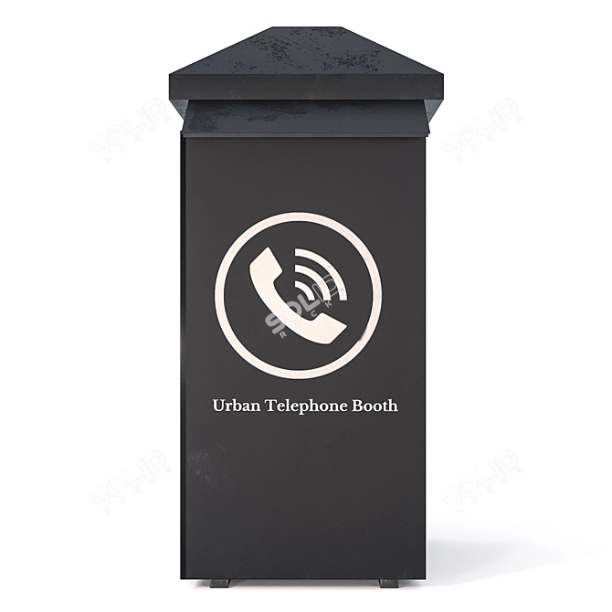Modern City Phone Kiosk Model 3D model image 4