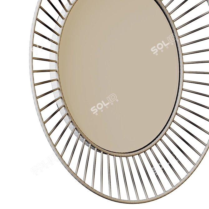 Gleaming Art Deco Copper Mirror 3D model image 4