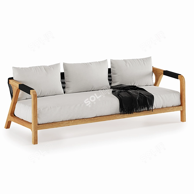 Luxury Outdoor Tuci Sofa 3D model image 2