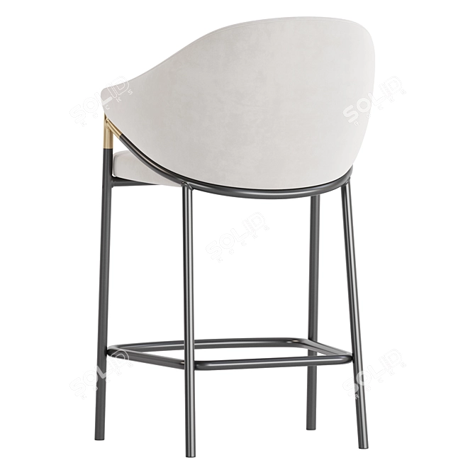 Modern Euler Bar Stool Counter 3D model image 5