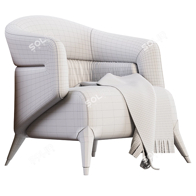 Modern 3D Armchair Model Bouvaner 3D model image 6