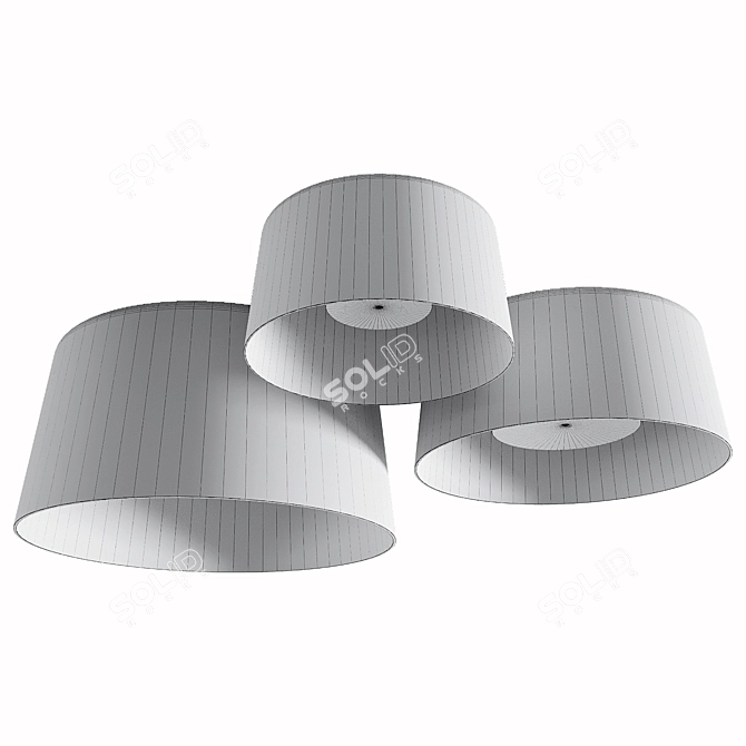 Sleek Tube Ceiling Lamps Collection 3D model image 4