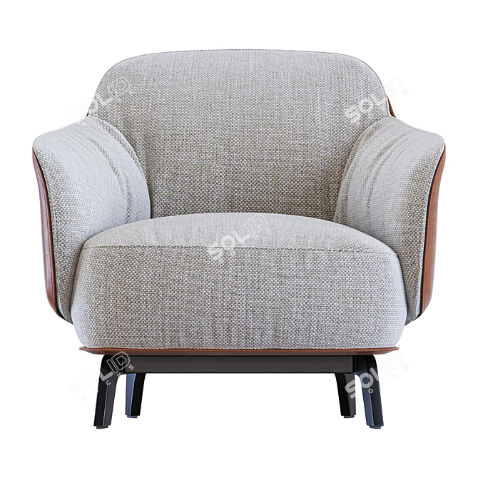 Elegant KAORI Luxury Armchair 3D model image 3