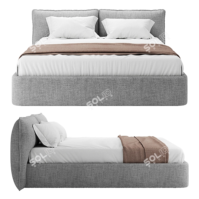 Luxury Bentley Storage Bed 3D model image 2